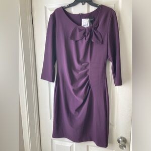 Frank Lyman Design Rich Purple Long Sleeve Dress